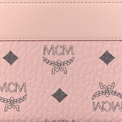 MCM Visetos Large Zip Around Wallet Pink 7 of 7