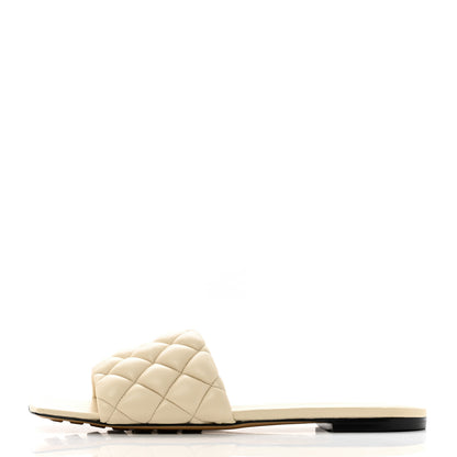 Bottega Veneta Nappa Matelasse Padded Flat Sandals 40.5 Sea Salt 1 of 8