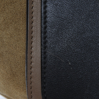 Celine Smooth Calfskin Suede Medium Tri-Color Trapeze Olive 7 of 11