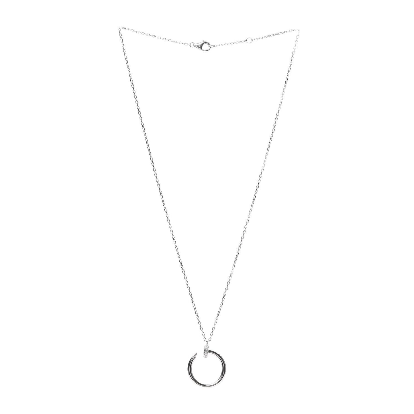 18K White Gold Diamond Juste Un Clou Necklace