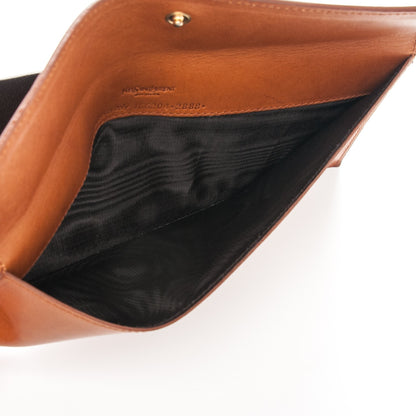 Saint Laurent Calfskin Flap Wallet Brown 5 of 6