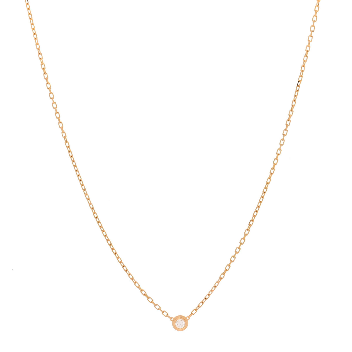 Cartier 18K Yellow Gold Diamond SM D'Amour Pendant Necklace 1 of 5