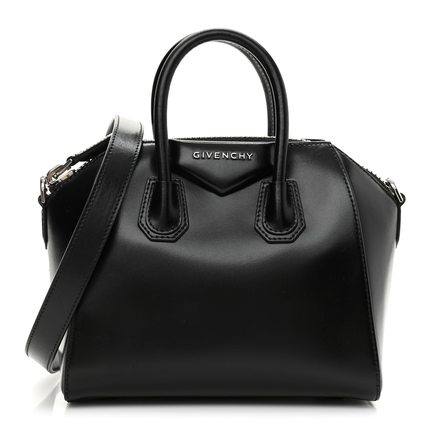 Givenchy Shiny Lord Calfskin Mini Antigona Black 1 of 13