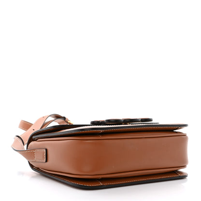 Celine Textile Natural Calfskin Teen Triomphe Tan White 4 of 13