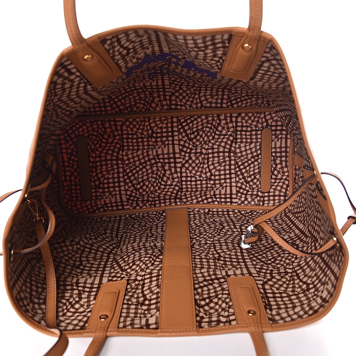 MCM Visetos Large Liz Reversible Shopper Tote Cognac 12 of 14