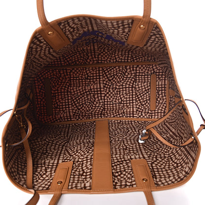 MCM Visetos Large Liz Reversible Shopper Tote Cognac 12 of 14