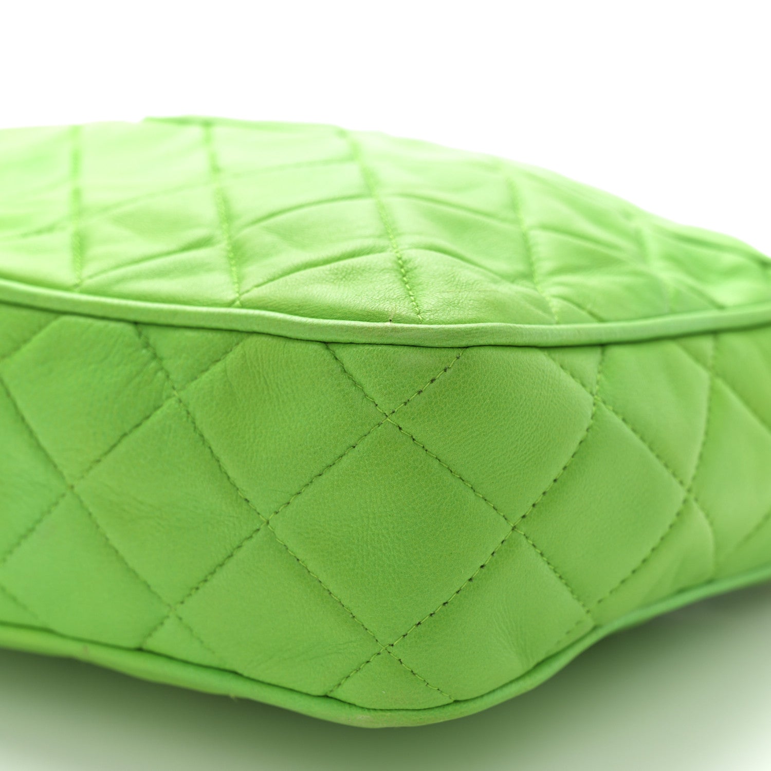 Chanel Lambskin Quilted Tassel Camera Case Green 11 of 14
