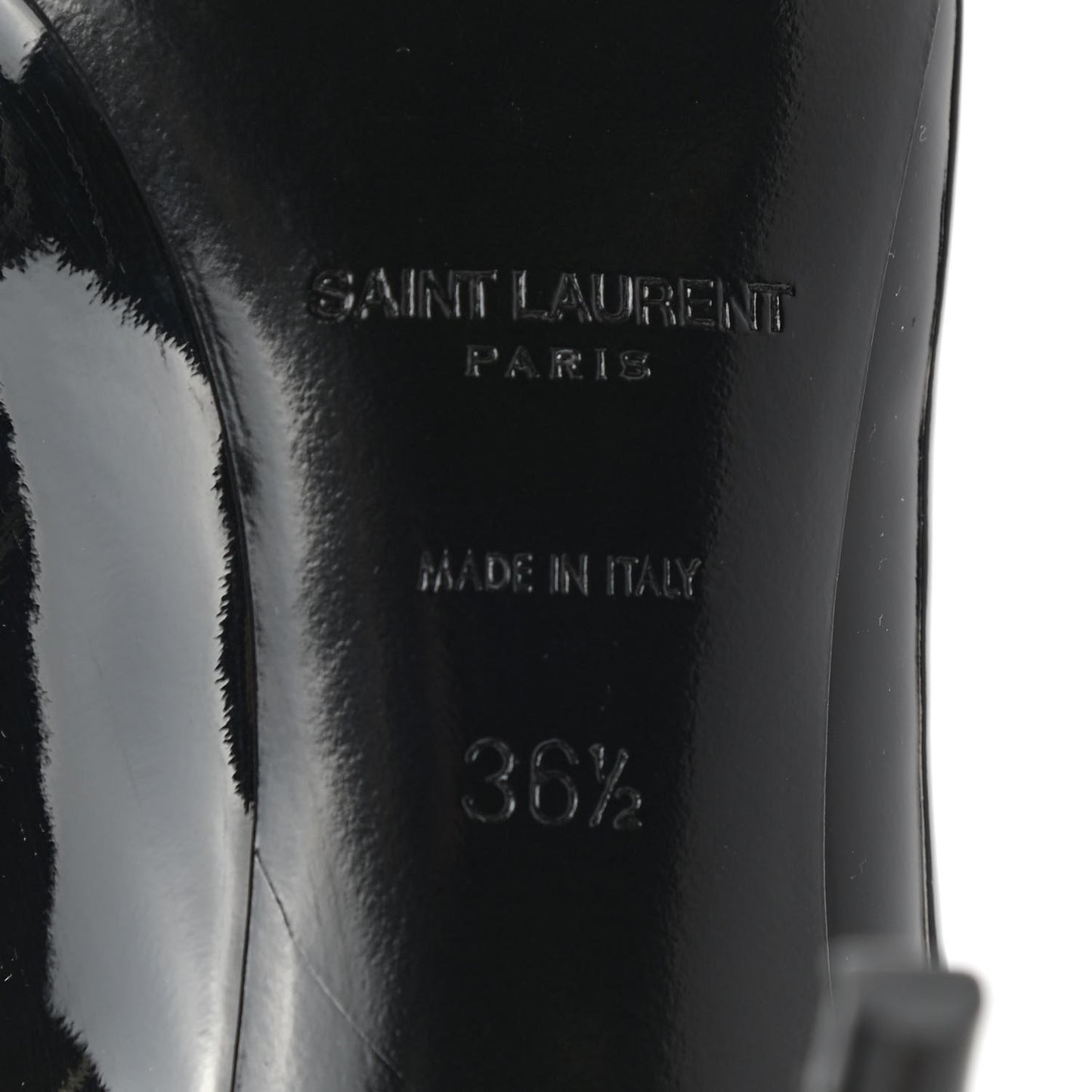 Patent Calfskin Zoe 85 Pumps 36.5 Black