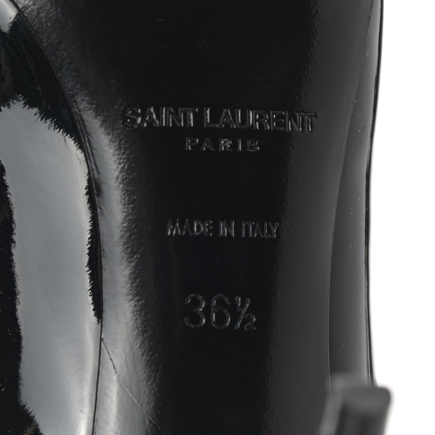 Saint Laurent Patent Calfskin Zoe 85 Pumps 36.5 Black 8 of 11