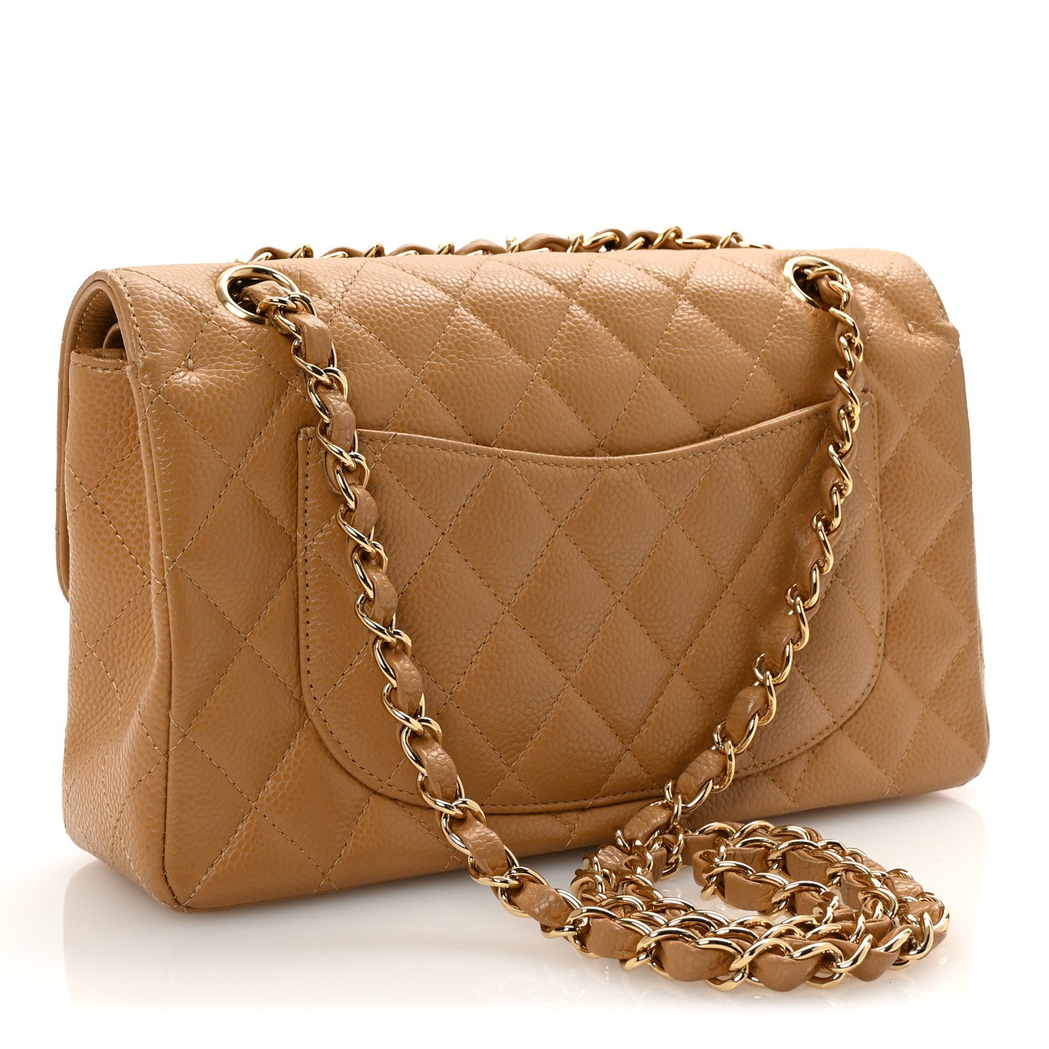 Chanel Caviar Quilted Small Double Flap Beige 3 of 13