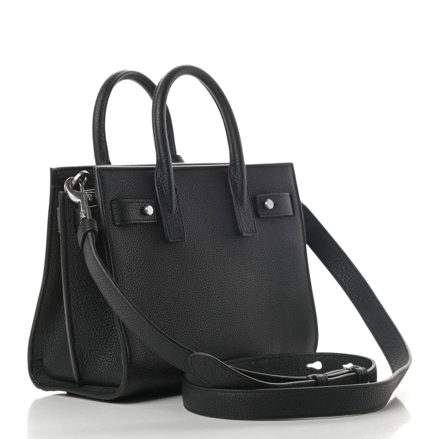 Grained Calfskin Nano Sac De Jour Souple Black