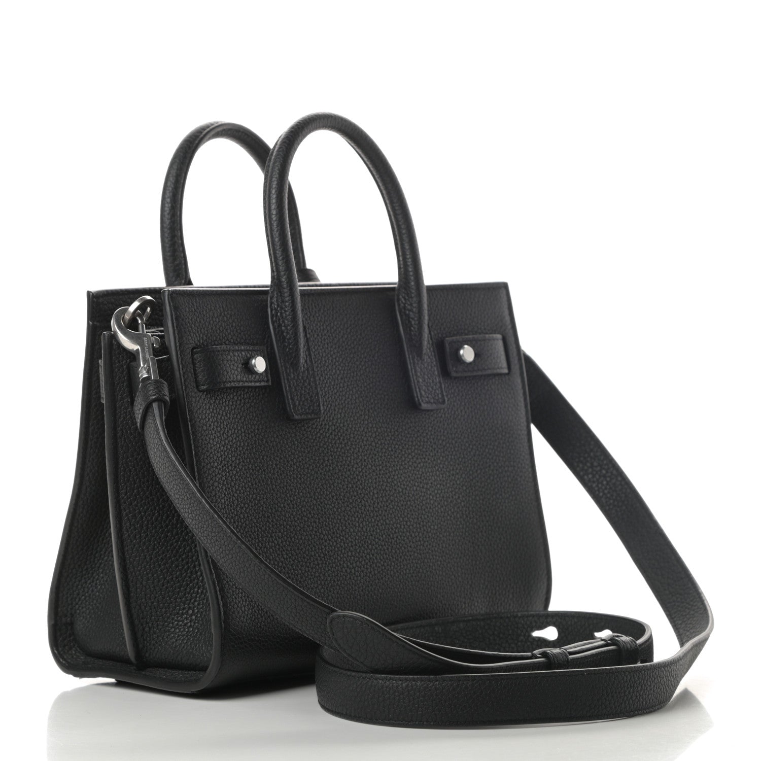 Saint Laurent Grained Calfskin Nano Sac De Jour Souple Black 4 of 12