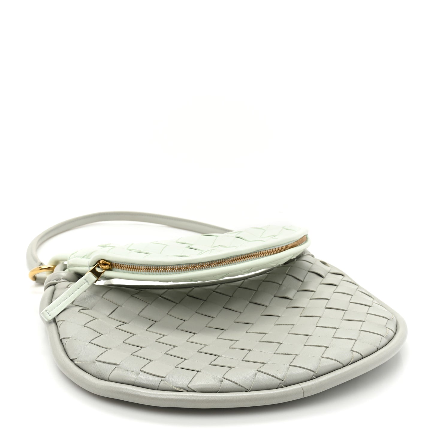 Nappa Intrecciato Small Gemelli Agate Grey Glacier