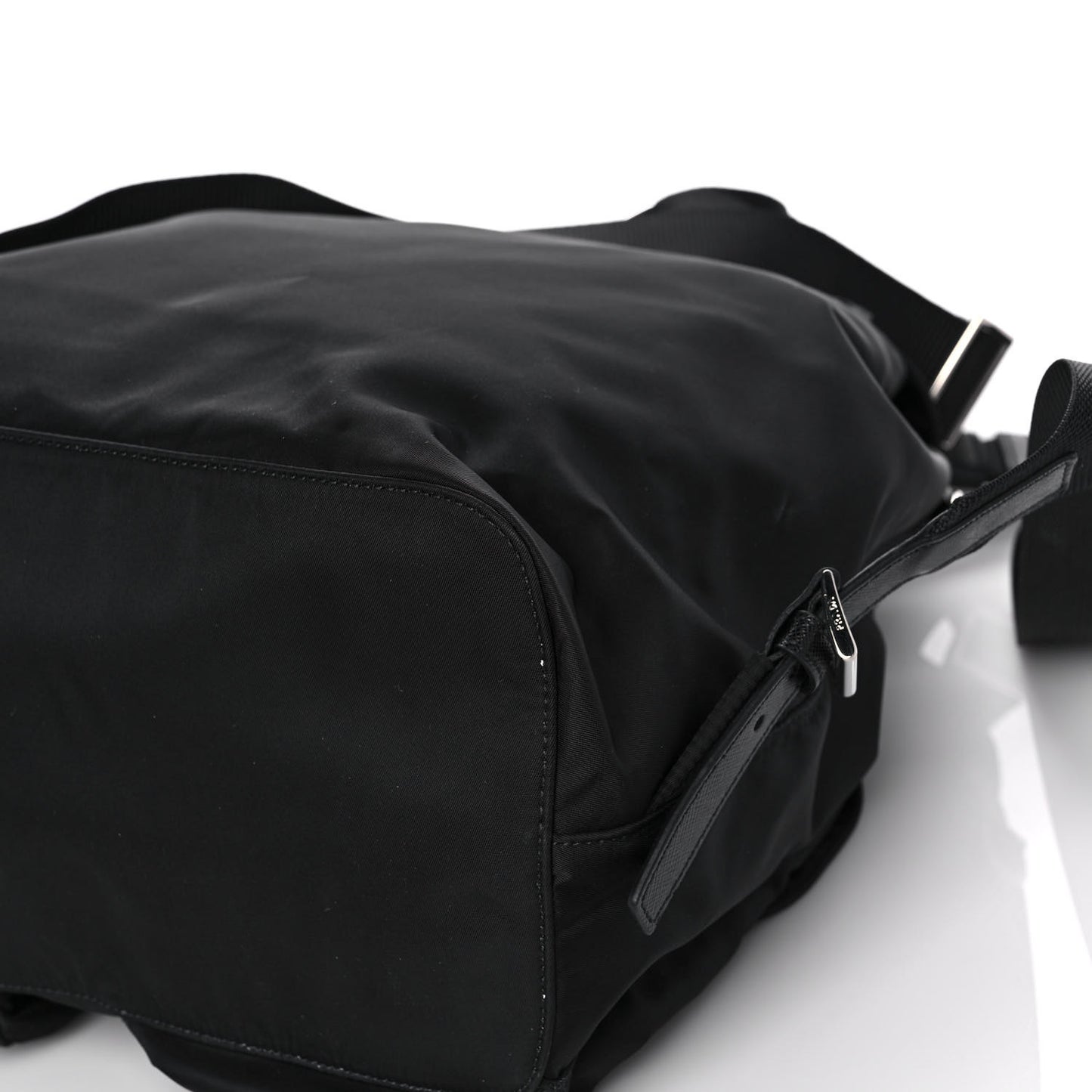 Tessuto Nylon Saffiano Medium Backpack Black