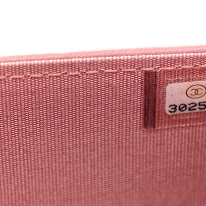 Chanel Metallic Lambskin Quilted Boy Wallet On Chain WOC Pink 8 of 12