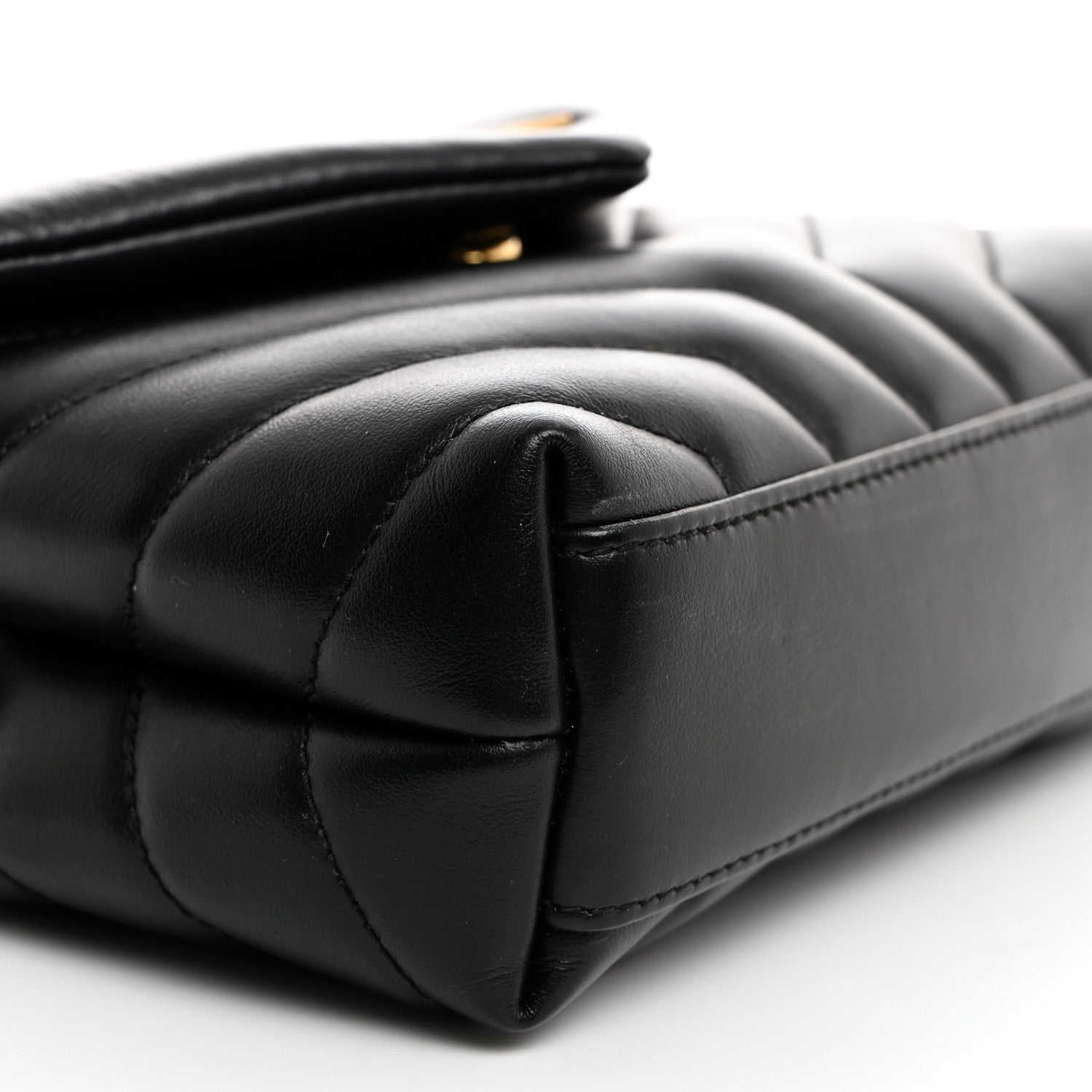 Saint Laurent Calfskin Y Quilted Monogram Toy Loulou Crossbody Bag Black 10 of 11