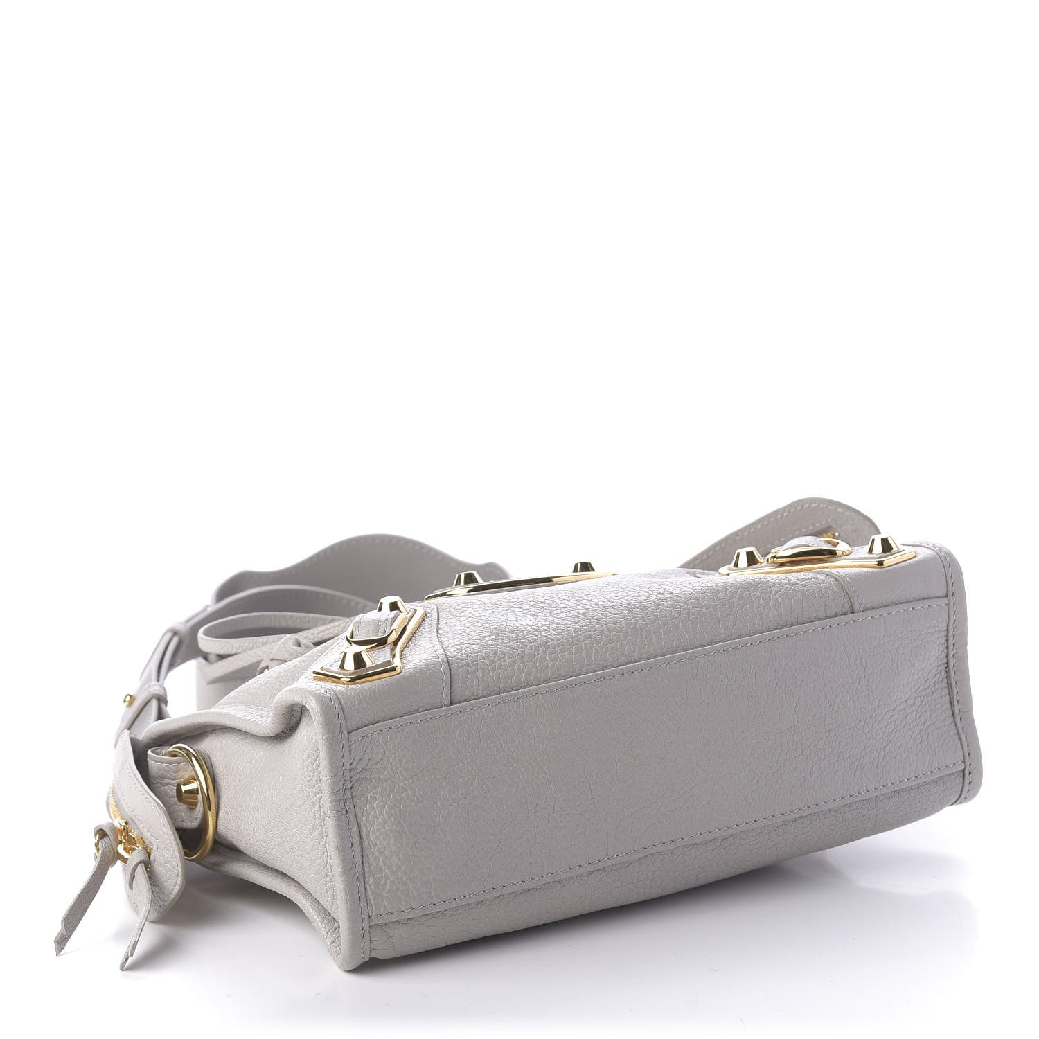 Balenciaga Chevre Gold Metallic Edge Hardware Mini City Gris Clair Gris Perle 4 of 10