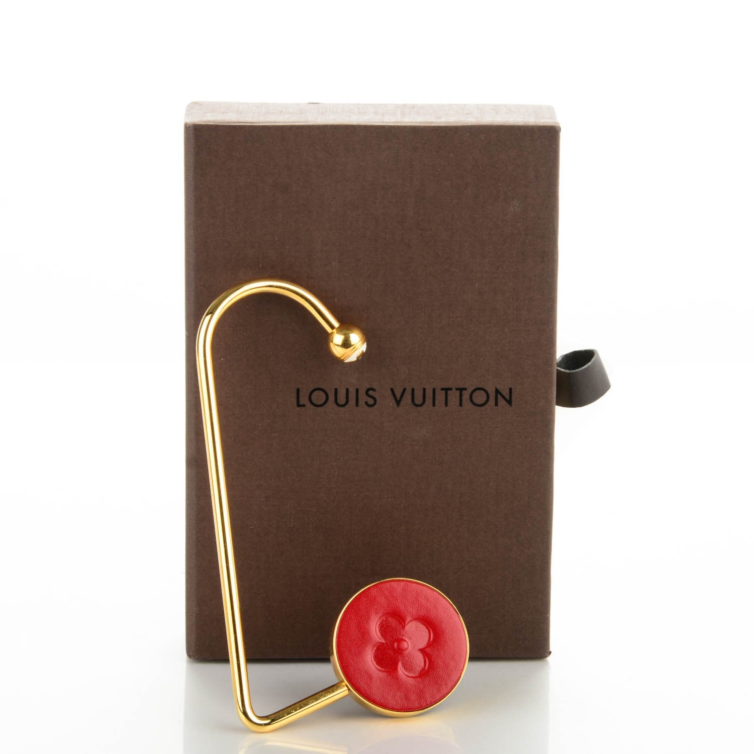 Louis Vuitton Fleur Purse Hook Red Gold 3 of 3