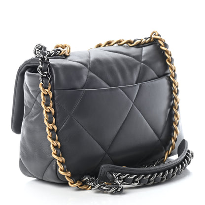 Chanel Lambskin Quilted Medium Chanel 19 Flap Dark Grey 3 of 9
