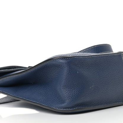 Hermes Taurillon Clemence Halzan 31 GM Bleu Saphir 8 of 16