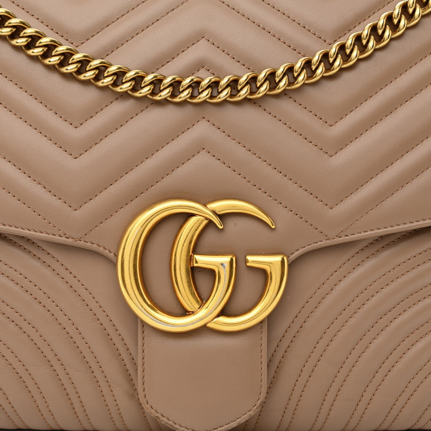 Gucci Calfskin Matelasse Large GG Marmont Shoulder Bag Porcelain Rose 10 of 12
