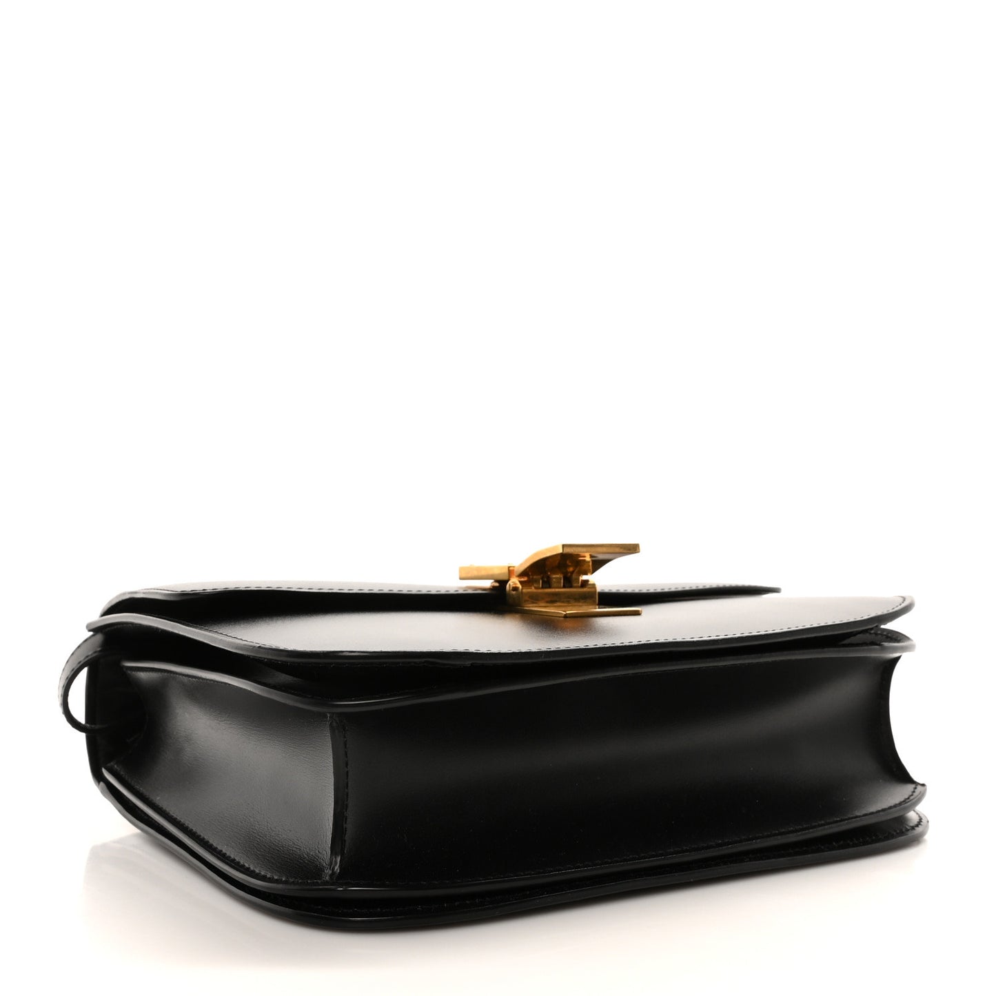 Box Calfskin Medium Classic Box Flap Bag Black