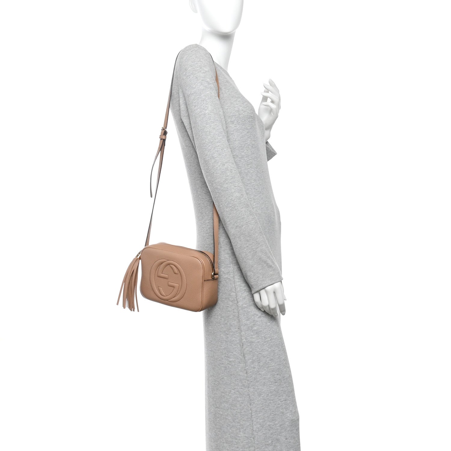 Gucci Pebbled Calfskin Small Soho Disco Bag Camelia 2 of 12