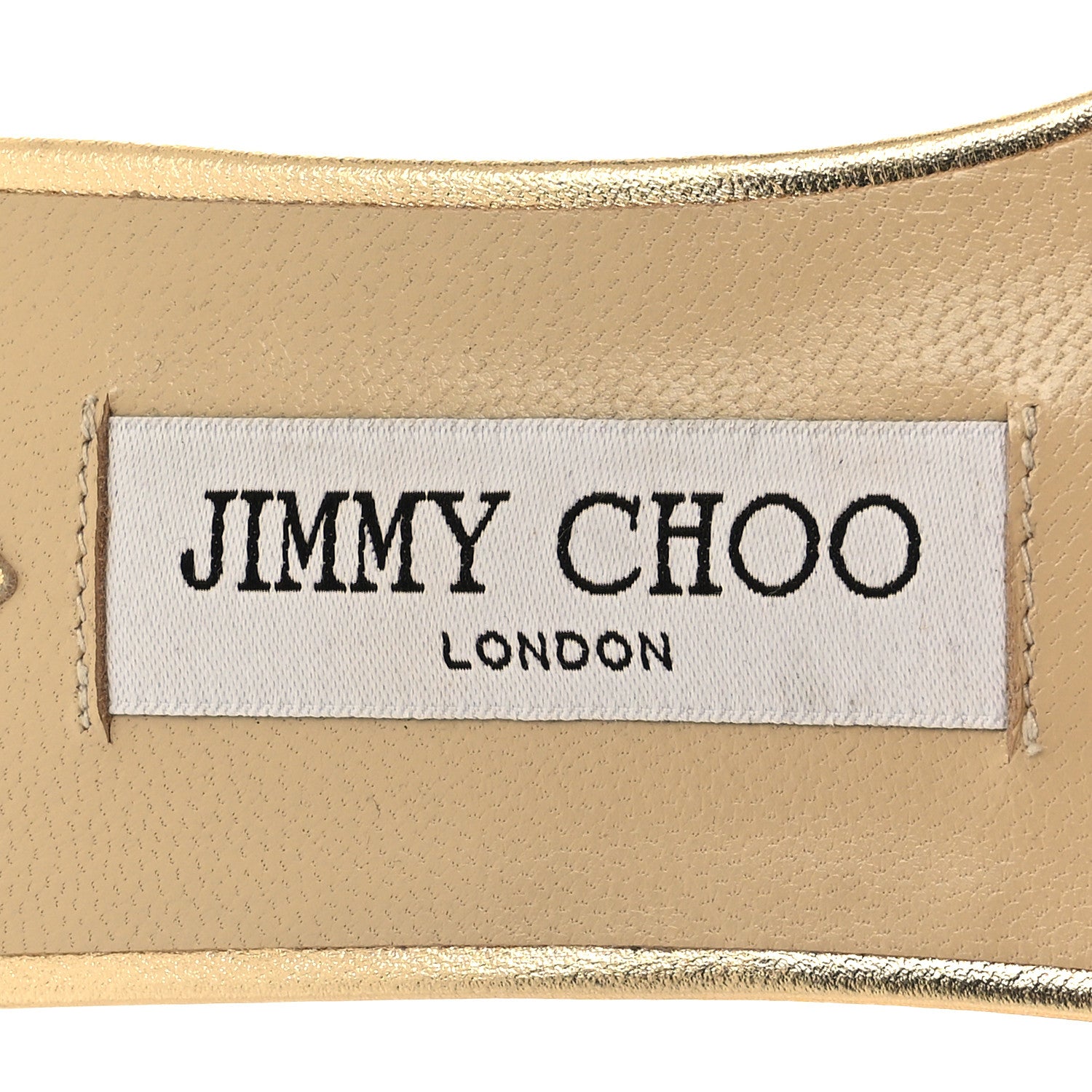 Jimmy Choo Nappa Themis Flat Sandals 37 Gold 7 of 7