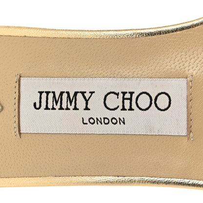 Jimmy Choo Nappa Themis Flat Sandals 37 Gold 7 of 7