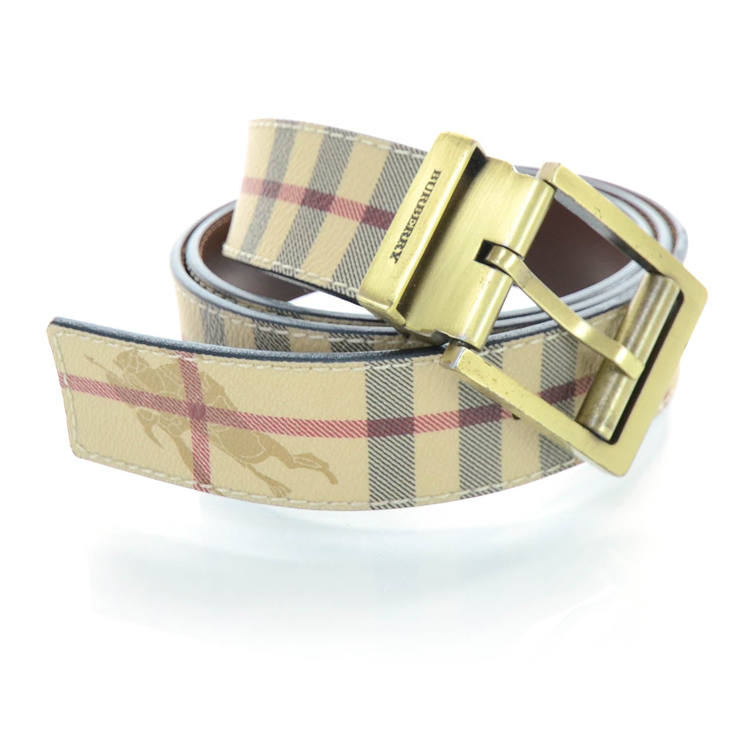 Burberry Haymarket Check Belt 42 105 5 of 5