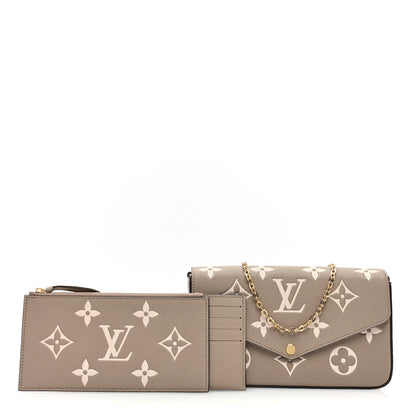 Louis Vuitton Empreinte Monogram Giant Felicie Pochette Tourterelle Creme 2 of 10