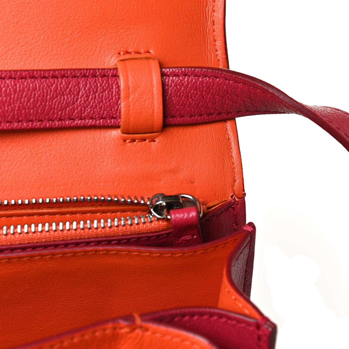 Goatskin Medium Classic Box Flap Bag Dark Pink