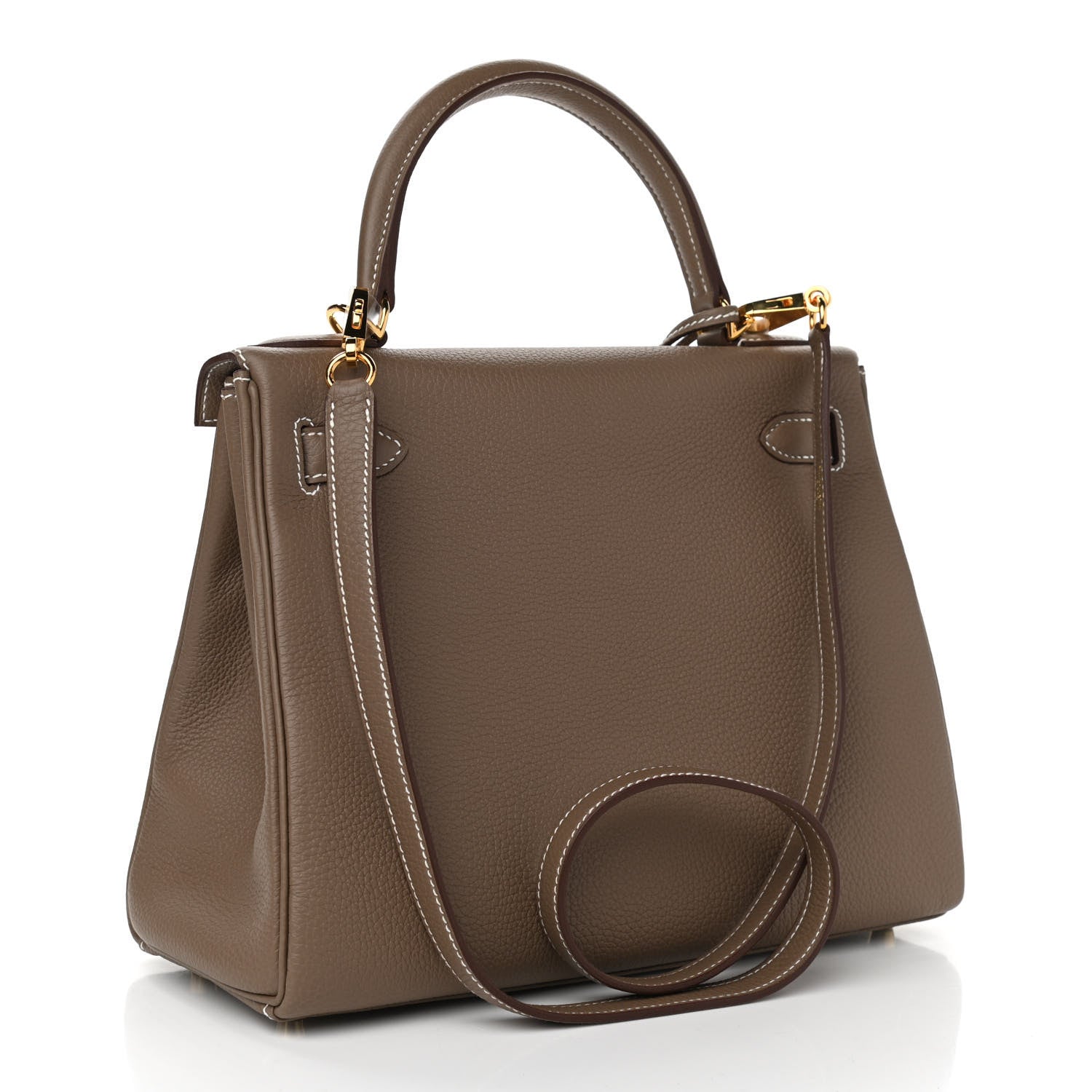 Hermes Togo Kelly Retourne 28 Etoupe 3 of 11