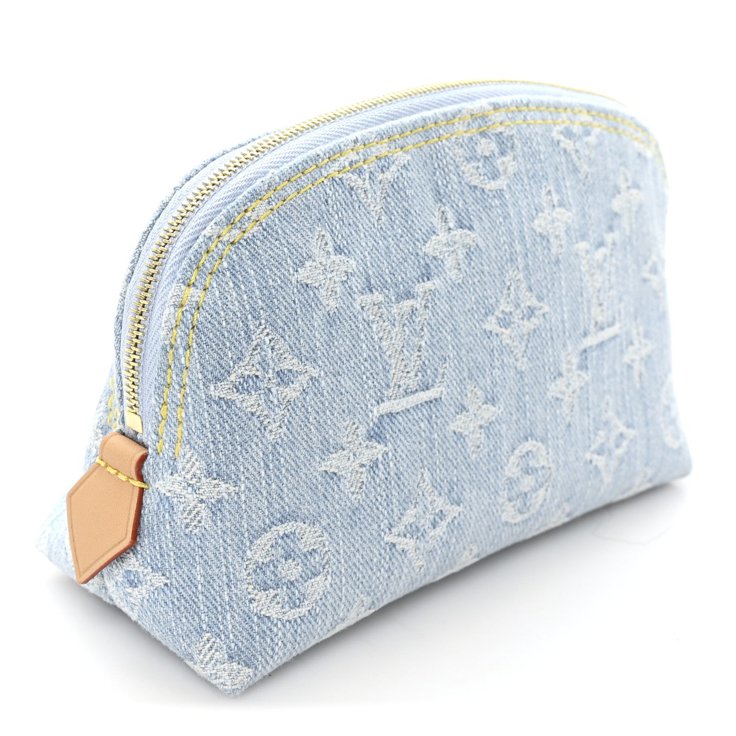 Louis Vuitton Denim Monogram Pochette Cosmetique PM Sky Blue 3 of 6