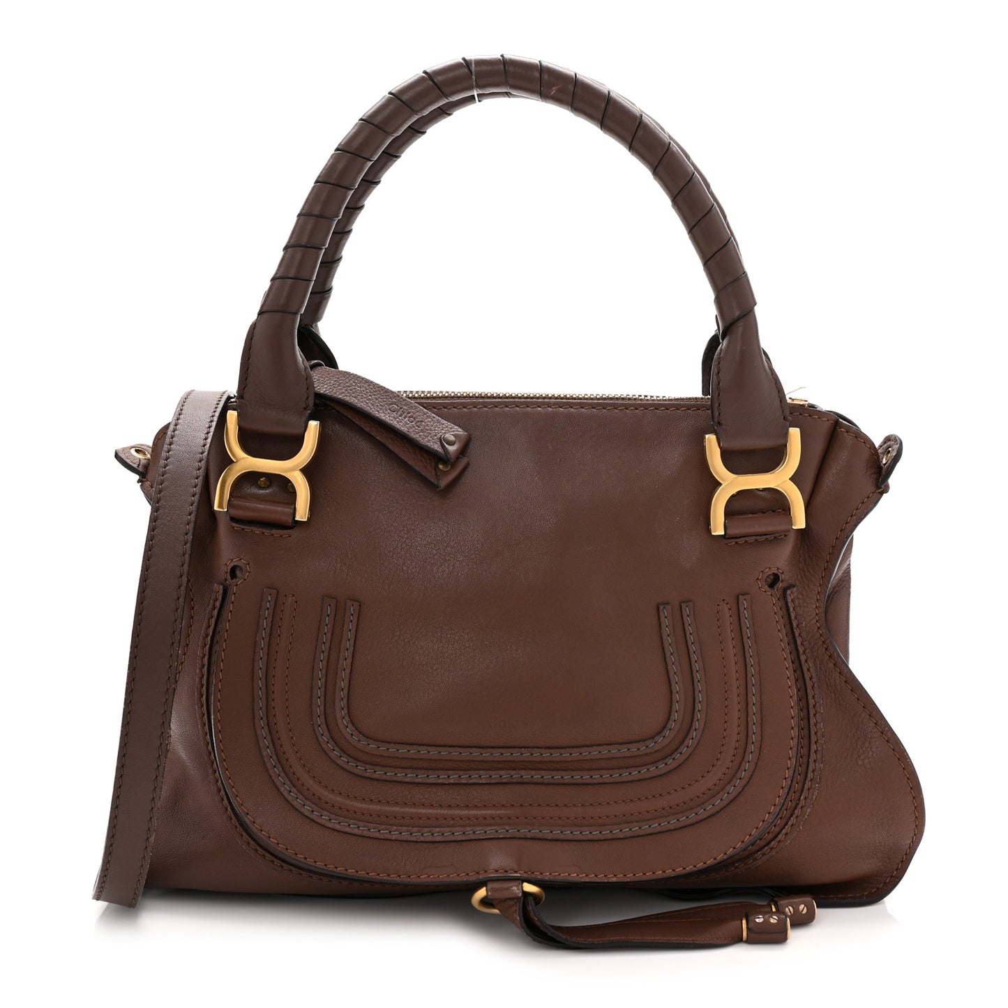Calfskin Medium Marcie Satchel Ebony