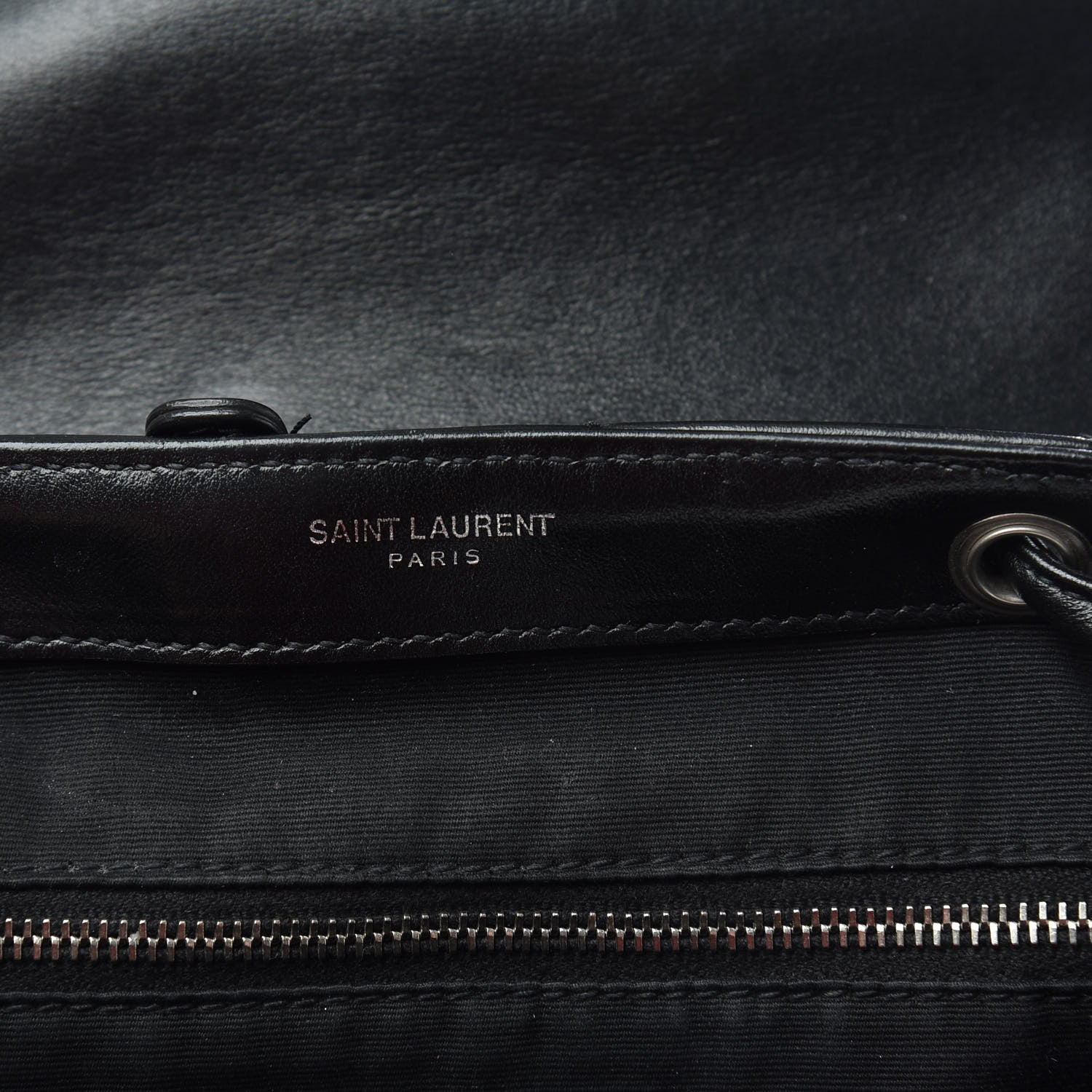 Saint Laurent Calfskin Y Quilted Monogram Small Loulou Backpack Black 7 of 11