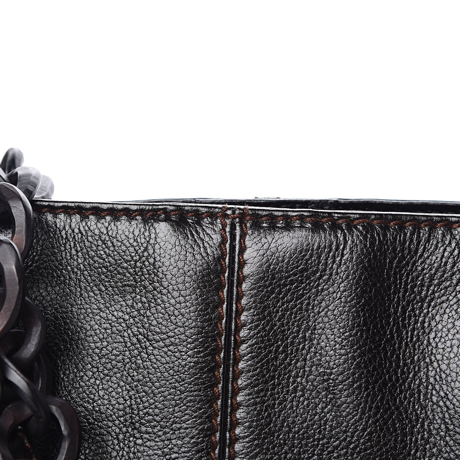 Chanel Calfskin Wood Chain Tote Black 15 of 15