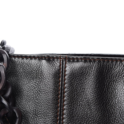 Chanel Calfskin Wood Chain Tote Black 15 of 15