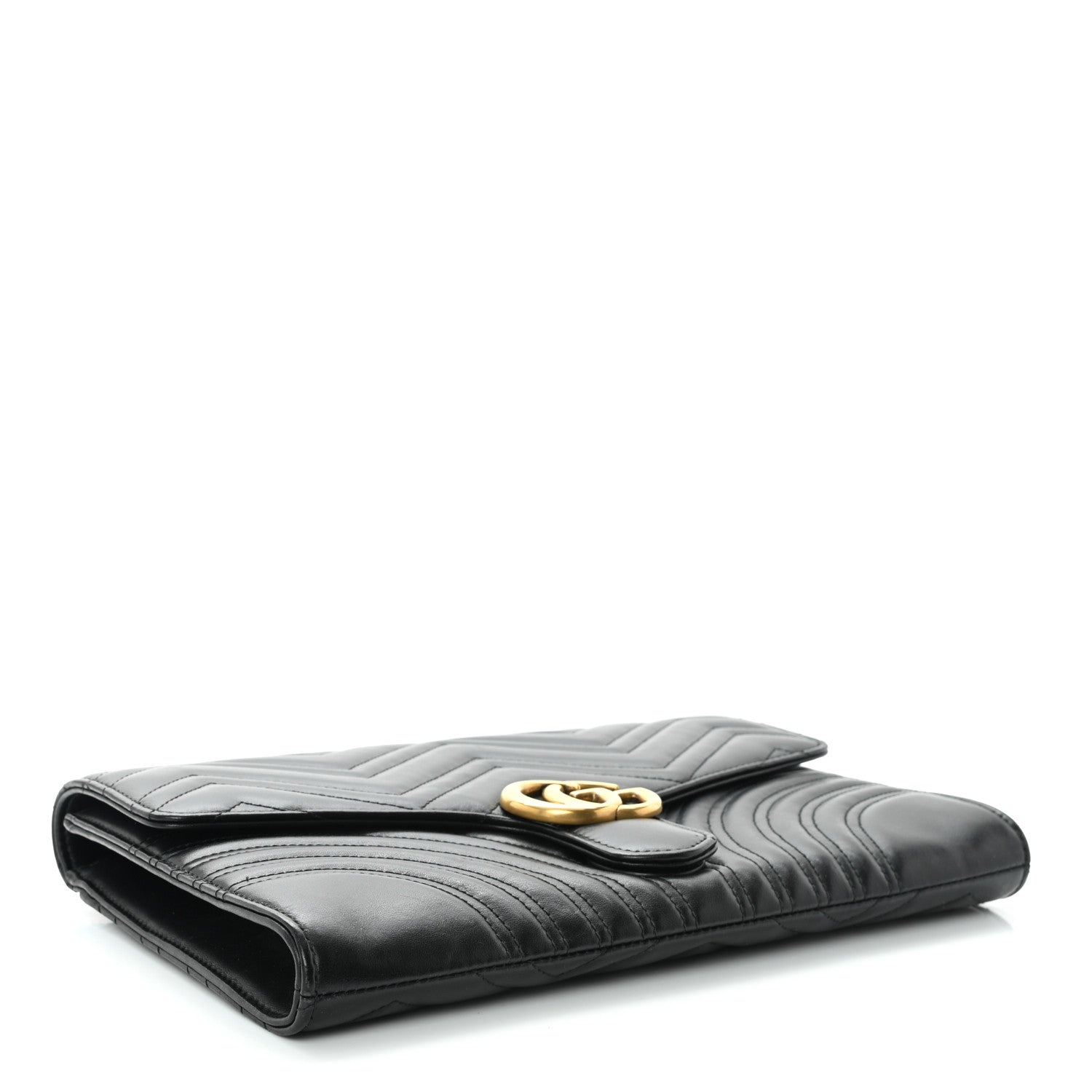 Gucci Calfskin Matelasse GG Marmont Clutch Black 4 of 10