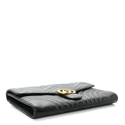 Gucci Calfskin Matelasse GG Marmont Clutch Black 4 of 10