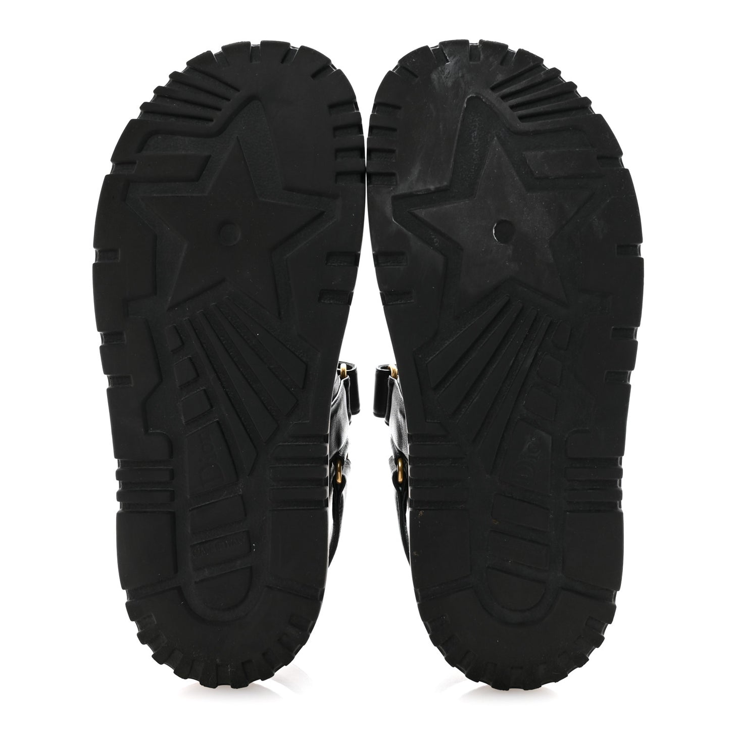Lambskin Dioract 10mm Slide Sandals 39.5 Black