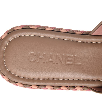 Chanel Lambskin Mule Sandals 42 Light Brown 7 of 9