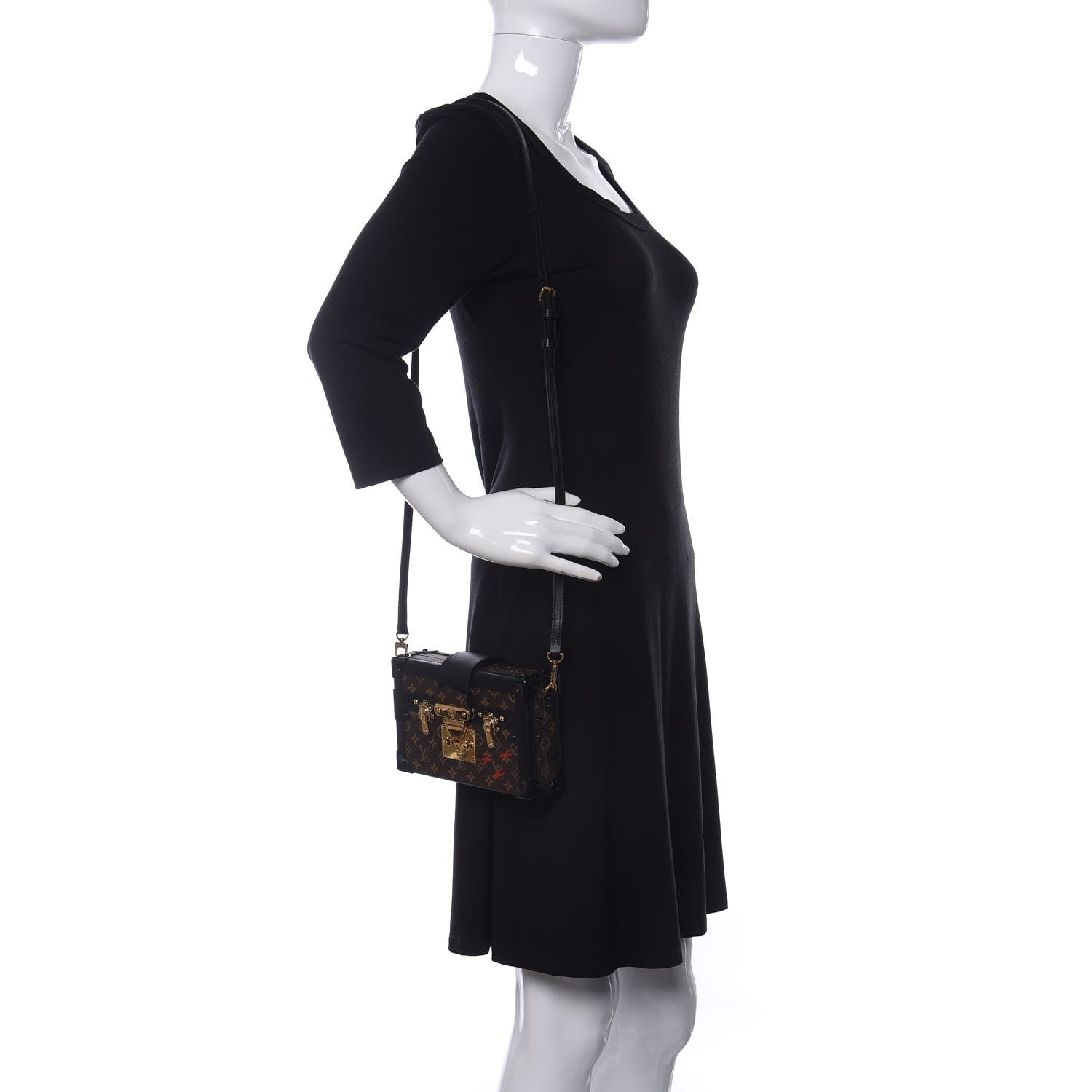 Louis Vuitton Monogram Petite Malle Black 2 of 12