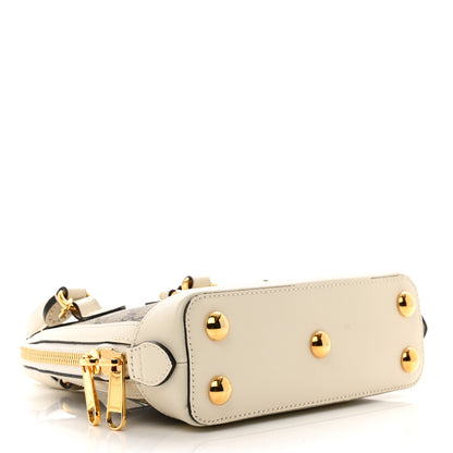 Gucci GG Supreme Monogram Azalea Calfskin Mini Horsebit 1955 Top Handle Bag Beige Ebony Mystic White 4 of 10