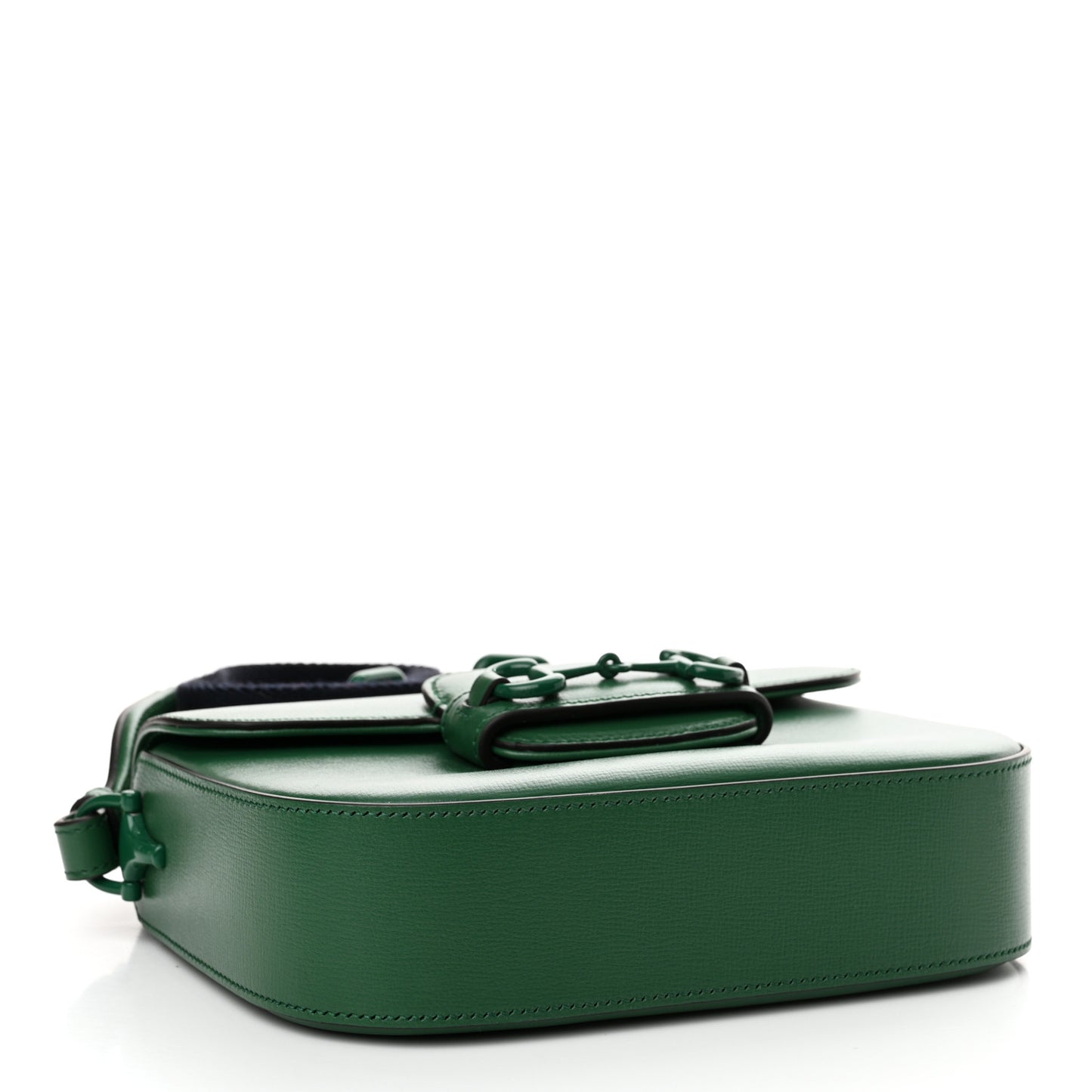 Azalea Calfskin Web Monochrome Horsebit 1955 Shoulder Bag Emerald