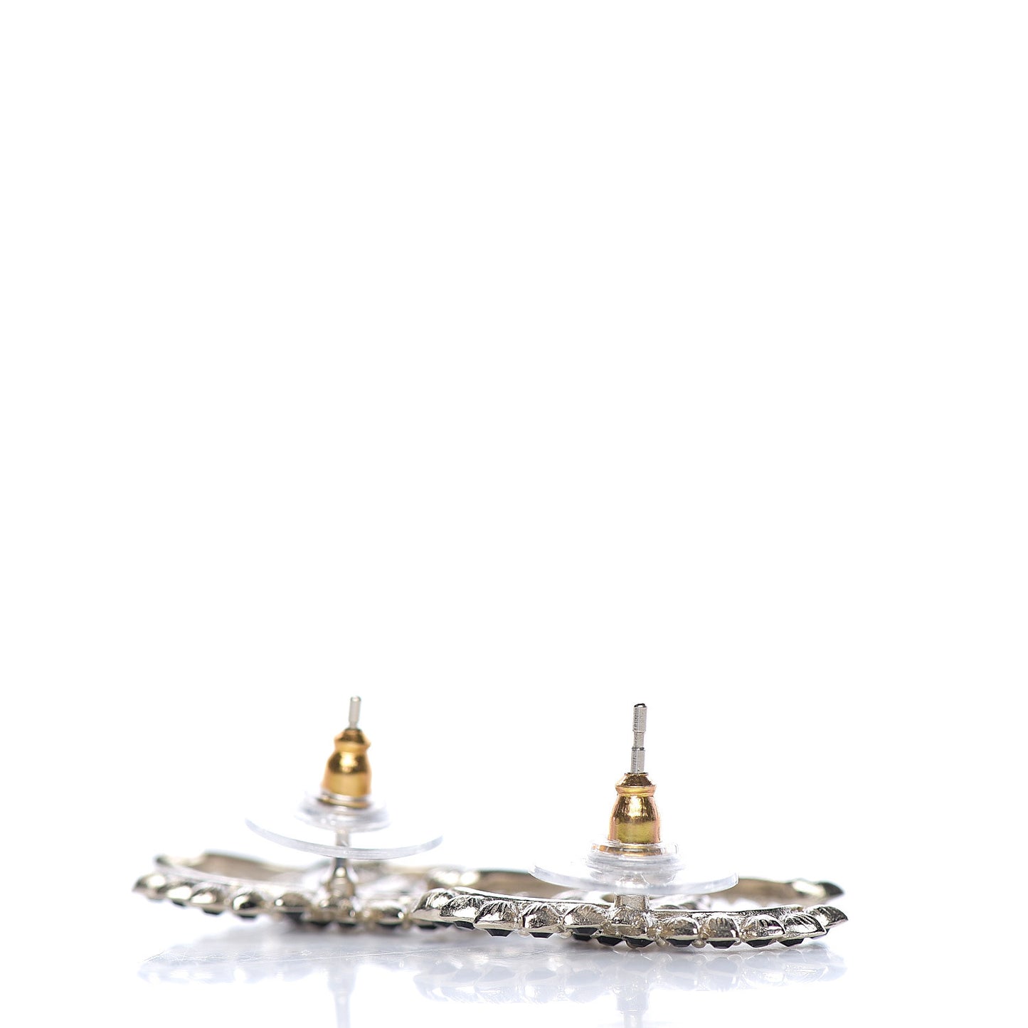 Strass Crystal CC Earrings Gold Black
