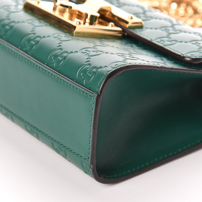 Gucci Guccissima Small Padlock Shoulder Bag Emerald 10 of 10