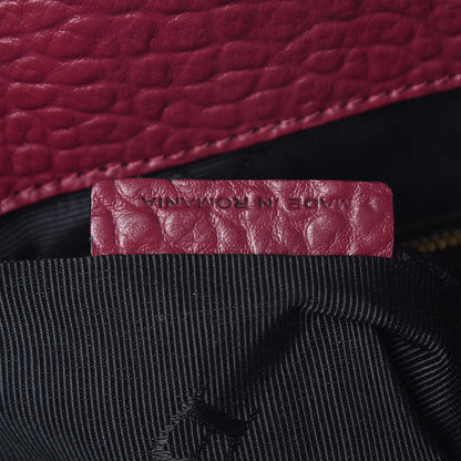 Burberry Heritage Grain Check Embossed Medium Dewsbury Tote Dark Plum 7 of 8