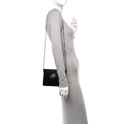 Versace Satin La Medusa Envelope Clutch Black 2 of 10