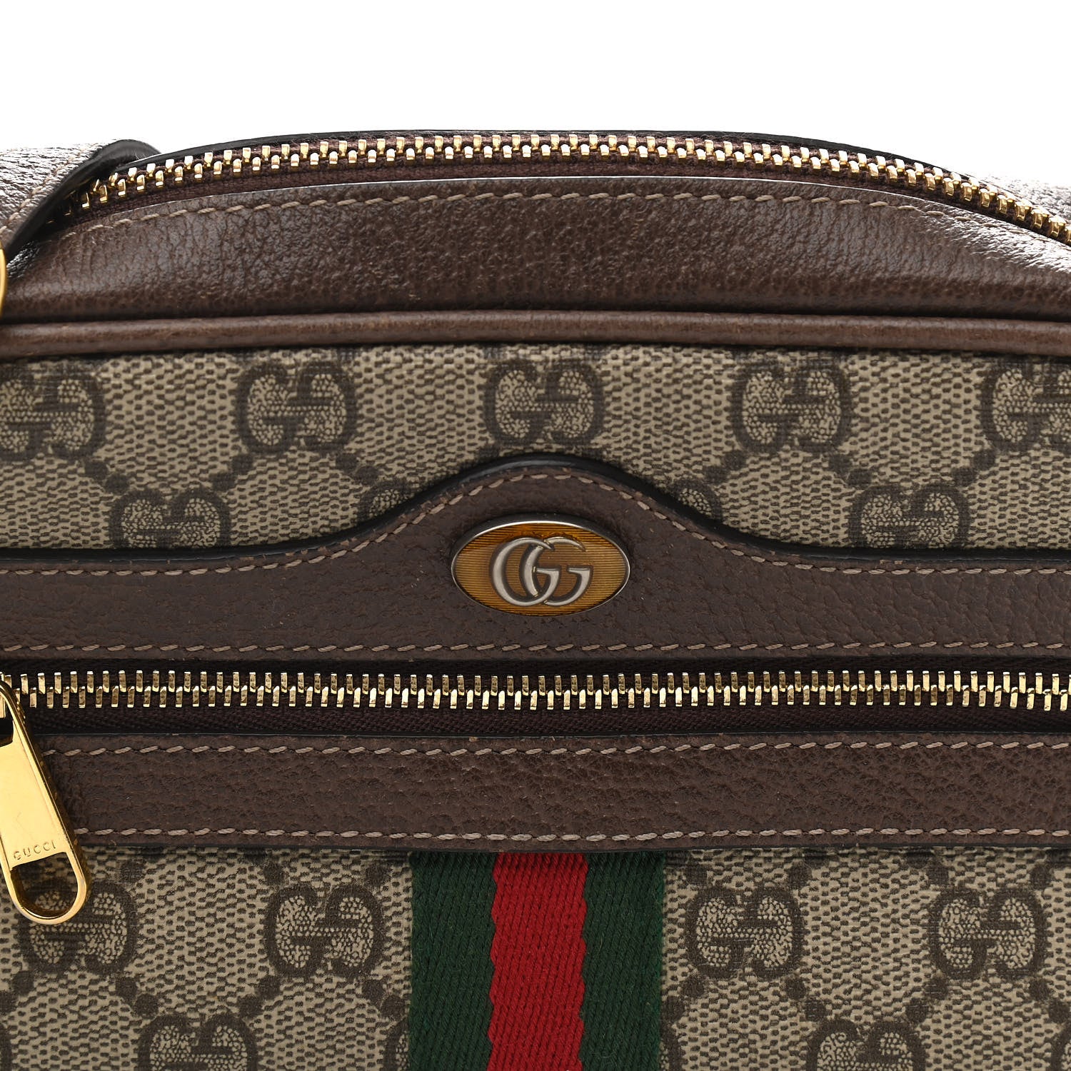 Gucci GG Supreme Monogram Web Mini Ophidia Shoulder Bag Brown 8 of 10